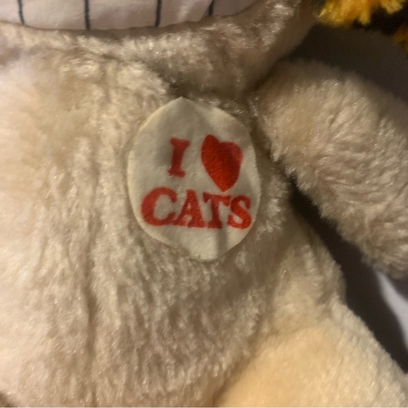 Vintage Acme Novelty Plush Dog with Garfield Cat Tail I LOVE CATS 11 - Picture 6 of 13